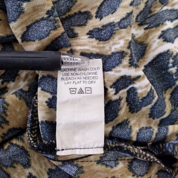 John Paul Richard Leopard Print Stretch Knit Boatneck Blouse - Picture 11 of 11